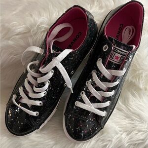 Converse Chuck Taylor Galaxy Glimmer black junior size shoes new no box